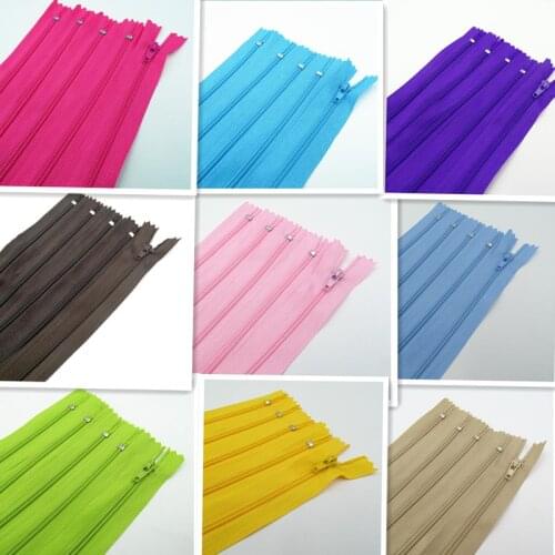 50 CM 20Colo 50Pcs 3# (20 Inches) Closed Nylon Coil Zipper Closed Pocket For Quilt Cover Tent Pillowcase Clothing