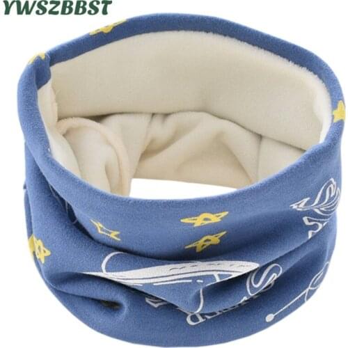 New Autumn Winter Children Scarves Velvet Cartoon Neck Scarf for Boys Girls Women Men Elastic Mufflers Outdoor Warm Baby Scarf