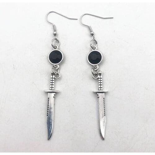 New Knife Earrings Nerve Dagger Fantasy Tarot Card Mysterious Halloween Witch Gift Fashionable Female Gothic