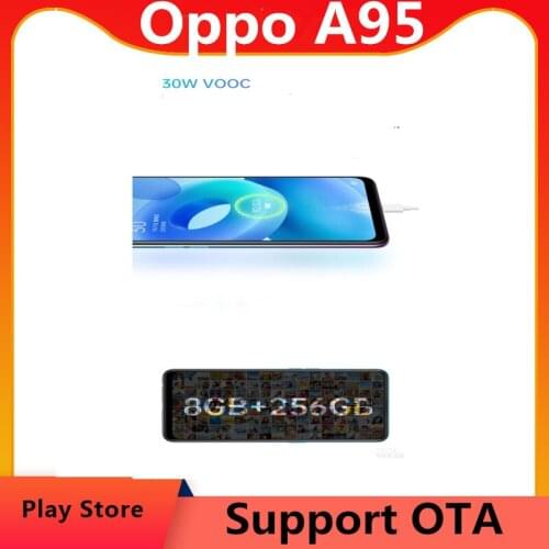 Original New Official OPPO A95 5G Mobile Phone Octa Core 6.43inch 60Hz AMOLED Dimensity 800U 30W Super VOOC 4310mAh 48MP Camera