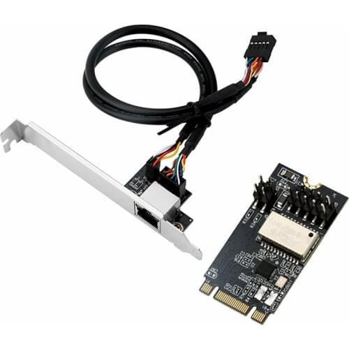 PCI-E M.2 to Gigabit Network Card NVME Network Port RTL8111H 1000Mbps Drive-Free RJ45 LAN NIC Card for Desktop PC