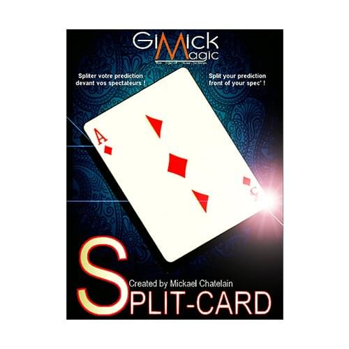 SPLIT-CARD (Gimmick and online instructions) by Mickael Chatelain Magic Tricks,Illusions,Close up,Stage Gimmick Magician Toys