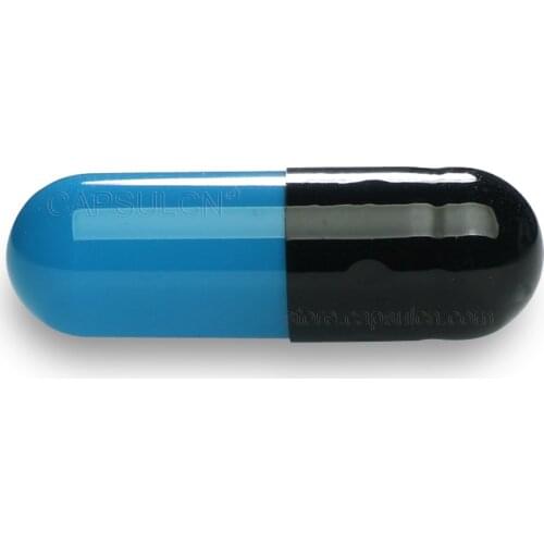 Size 00)5000 Pieces / Carton, Empty Joined Gelatin Capsules For Capsule Filler Machines, Dark & Blue Colored