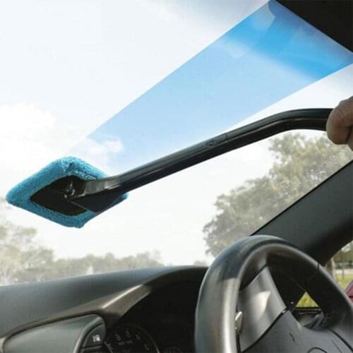 Hot Sale 40cm Handle Car Washing Tool Car Window Cleaning Brush Dust Car Windshield Clean Towel Handy Washable Cleaning Set
