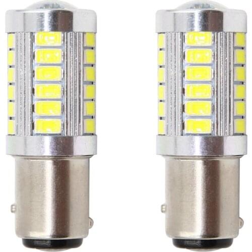 LYMOYO 2x P21/5W LED Car Light BAY15D 1157 strobe flash white Red Tail Signal Brake Stop Reverse DRL Light 5W 12V 3014 33 SMD