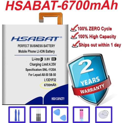 Top Brand 100% New 6700mAh L13D1P32 Battery for Lenovo Lepad A8-50 A5500 S8-50 Tab 3 8 inch TB3-850F TB3-850M in stock