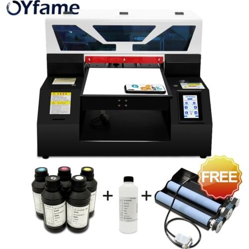 OYfame A4 UV Flatbed Printer A4 UV Printer For Phone Case Metal Acrylic Glass bottle A4 uv Printing Machine with free holder