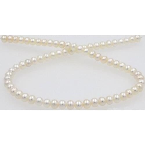 Loose Pearl Jewellery,AA 6.5-7MM White Off Round Real Freshwater Pearl Jewellery,One Full Strand On Sale