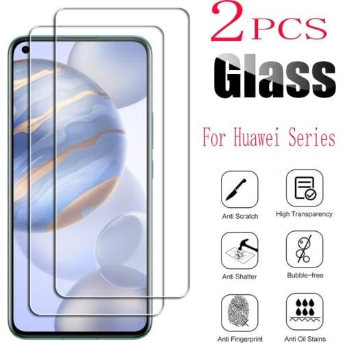 2PCS Tempered Glass For Huawei Honor 30 Lite 30i 30S 7A Prime 9A 8S 8A 9S 9C 9X Premium Protective Film Screen Protector Cover