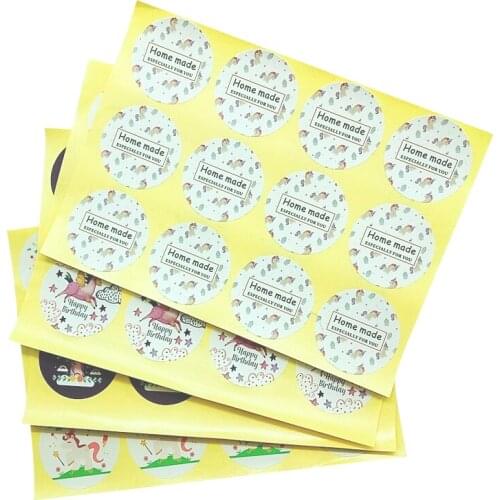 120pcs Unicorn Cartoon Thank you sticker baking Sealing Sticker Tags For Gift Packing Bag Home Wedding Decorative supplies