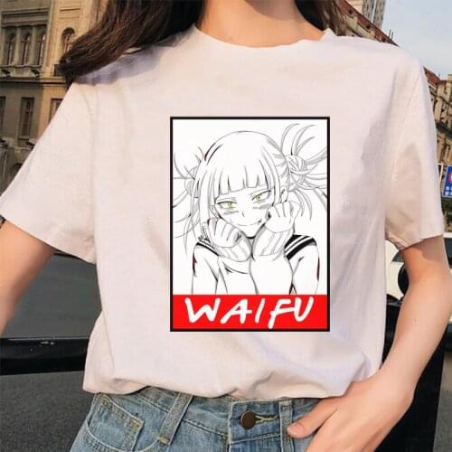 2021 Summer Himiko Toga Graphics T-Shirt My Hero Academia Anime Fans Popular Unisex Casual Tops for Girls Teens