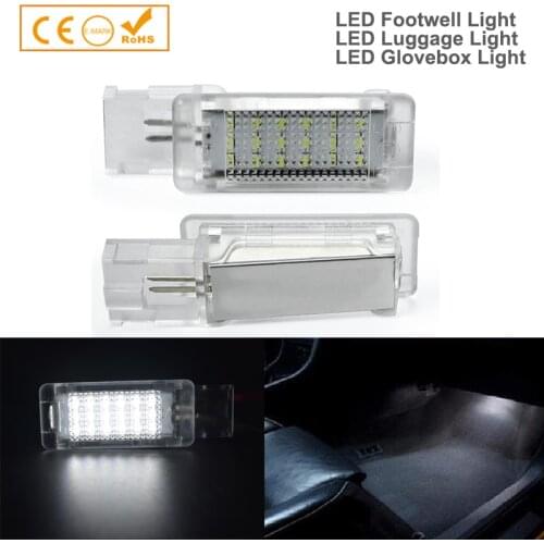 2x LED Door light Interior Light Courtesy Lamp Footwell Light for Caddy CC EOS Jetta Passat Polo Tiguan Touareg Seat Skoda led