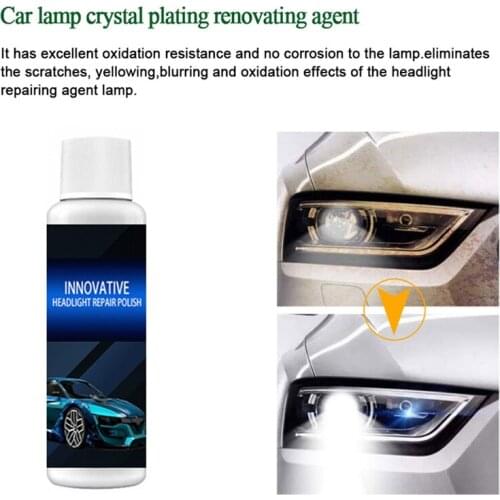 50ML/30ML/20ML Car Headlight Care Scratch Remover Auto Head Light Polishing Refurbishment Fluid Repair Cleaning Agent Sponge
