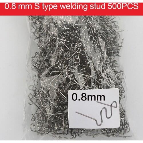 500pcs Hot Staples Plastic Welding Repair Machine 0.6/0.8mm Stainless Steel S/M/V/Wave For Car Tools Bumper Nylon Welding Tool