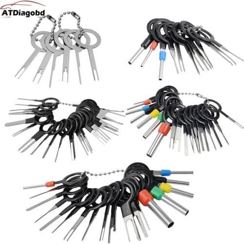76/41/38/18/11Pcs Automotive Plug Terminal Remove Tool Set Key Pin Car Electrical Wire Crimp Connector Extractor Kit Accessories