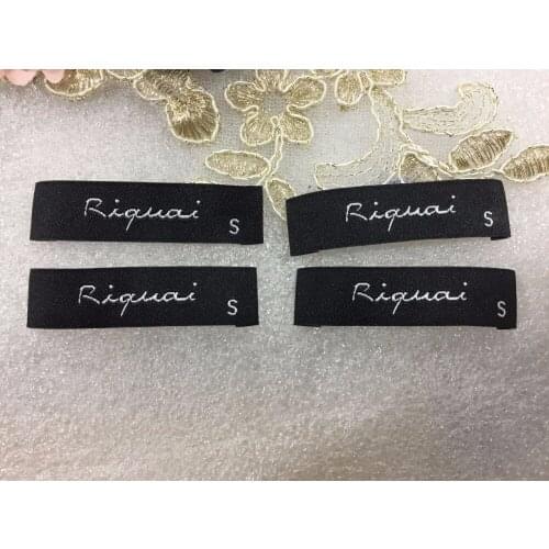 Free shipping Customized (1000pcs/lot) garment clothing tags /Woven Labels/ custom clothing labels/main labels/damask label