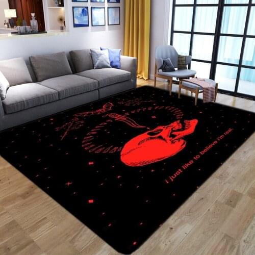 Terror Skull Pattern Big Carpets for Living Room Bedroom red Skull 3D Printed Carpet Halloween Party Area Rugs kitchen Floor Mat