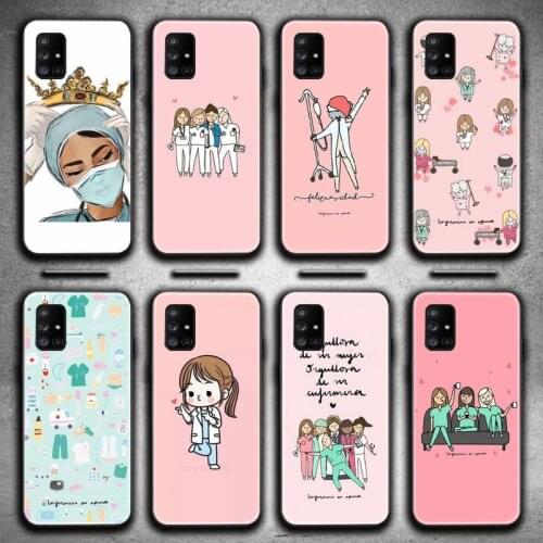 Spain Cartoon Medicine Doctor Nurse Phone Case For Samsung Galaxy A21S A01 A11 A31 A81 A10 A20E A30 A40 A50 A70 A80 A71 A51