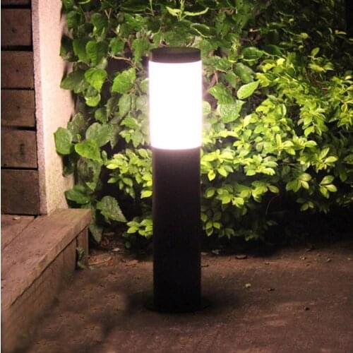 E27 Stainless Steel Lawn Lamp Outdoor Garden Villa Landscape Lamp Street Column Light Villa Pathway Courtyard Pillar Post Light