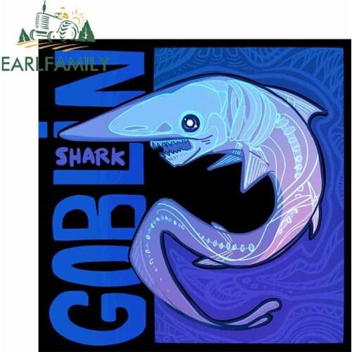 EARLFAMILY 13cm x 13cm For Goblin Shark Motorcycle Car Stickers Vinyl Material Decal Fashion Waterproof Occlusion Scratch Decor