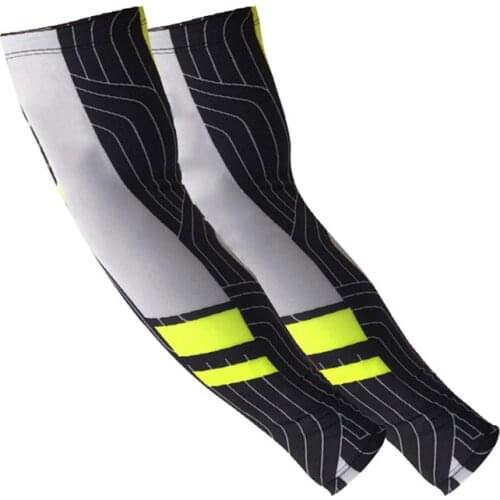 2PCS Elastic Compression Non-slip Fit Hand Warmer Sun UV Protection Sports Running Cycling Basketball Volleyball Arm Sleeves