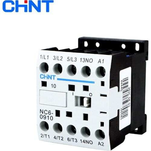 CHINT AC Contactor NC6-0910 9A 1NO AC220V 24V 380V Normally Open
