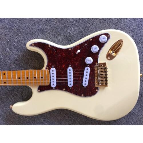 Cream Maple Neck red armor panel gold st high end China Electric Guitar
