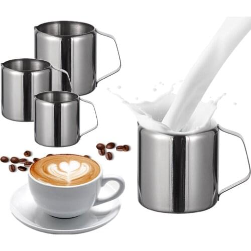 Stainless Steel Milk Frothing Jug Coffee Cream Pitcher Cup Latte Art Spout Durable Cream Frothing Cup Coffee Latte Cup
