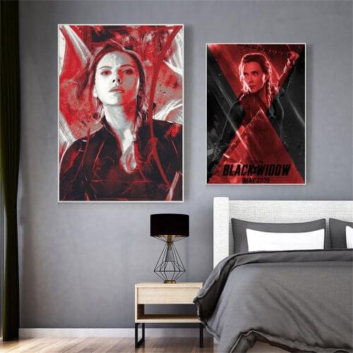 Marvel Movie Posters The Avengers Moive Canvas Paintings on the Wall Art Black Widow Prints Pictures For Living Room Decorative