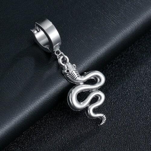 Trendy Vintage Snake Shape Dangle Earrings for Women Girl Retro Drop Earrings Cute Animal Earring Jewelry Bijoux