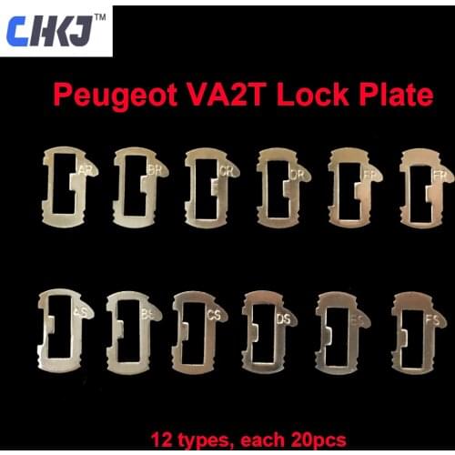 CHKJ 240pcs/lot VA2T Car Lock Reed Lock Plate For Peugeot Citroen Auto Key Lock Repair Accessories Brass Material + Gift Springs