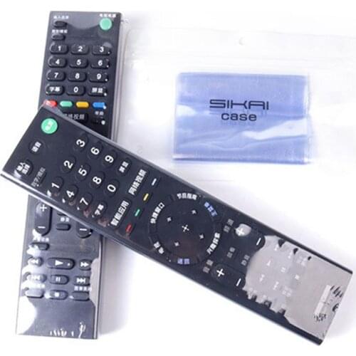 Transparent TV Remote Control Cover Case 10Pcs/lot Air Condition Remote Protective Case Dustproof Bag 6/8*25cm Hot Sale