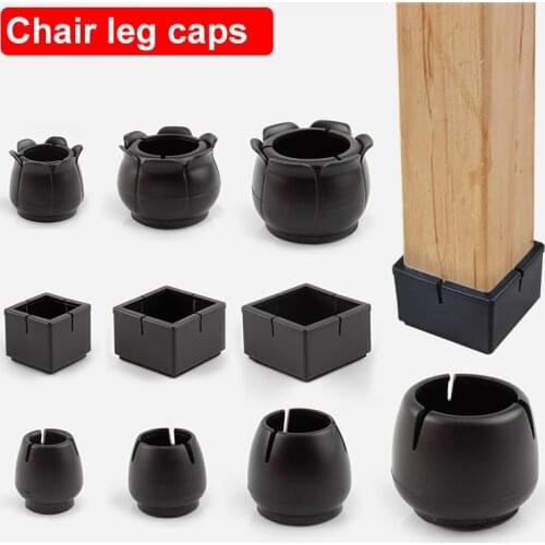 8/16 Pcs Rectangular Chair Leg Caps Chair Leg Protector Covers Furniture Table Leg Covers Round Bottom Circle For Round Square