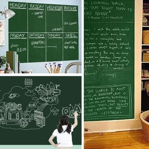 Self-Adhesive Removable Blackboard Chalkboard Message Board Wall Paper Decal Sticker for Office Home School Supplies 60x200cm