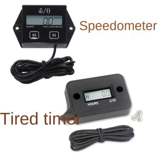 Tach hour meter Motorcycle Meter Digital Tachometer Engine Resettable Maintenace Alert RPM Counter for Chainsaws Boats ATV