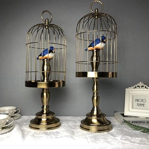 Nordic Home Decoration Metal Bird Cage Jewelry Crafts Creative European Ornaments Home Decoration Accessories