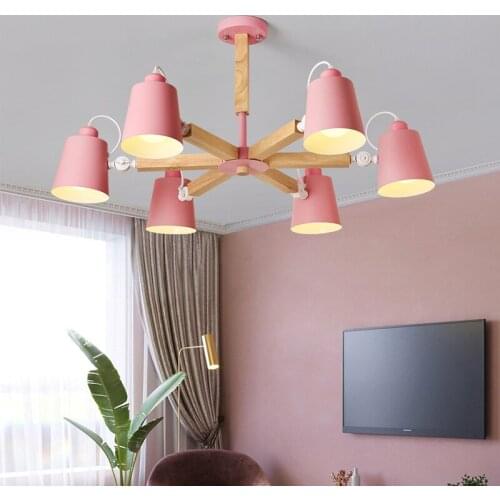 Pendant Lights Modern Wood Pendant Lamp Nordic light For Cafe Restaurant Bedroom Hanglamp Kitchen Colorful Suspension Luminaire