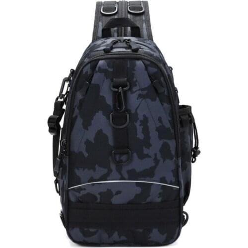 Outdoor Fishing Tackle Bag Backpack with Rod Holder Shoulder Crossbody Package