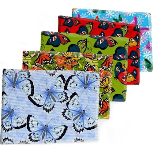 Fabric Animals Butterfly Printed Polyester Cotton Twill Fabric Patchwor Printed 50*145CM