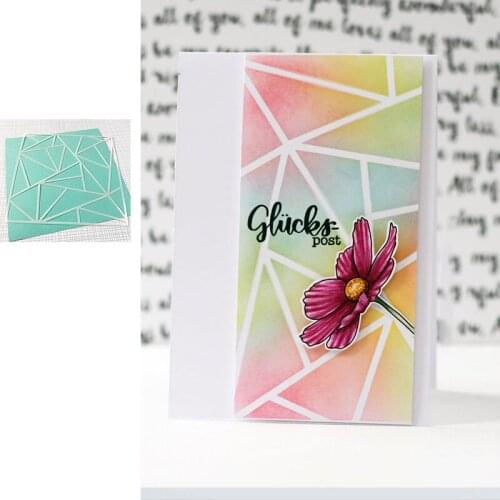 Triangular Hollow Metal Cutting Diary Dies And Stamps Stencils For Scrapbooking Stamps Embossing Mold Diy Paper Cards Craft