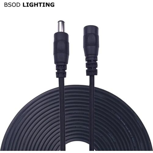 BSOD DC Extension Cable 1 Meter Power Cord 5.5*2.1mm Male to Female Power Adapter Wire No Welding for Camera DVR Led Strip