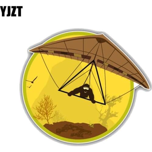 YJZT 12.7CM*11CM Funny Skydive Extreme Sport PVC Window Car Sticker 11-00137