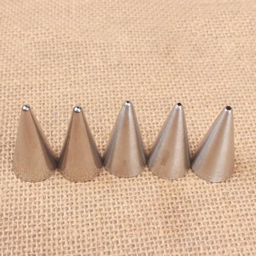 Cakes Decoration Set Small Round Hole Pastry Nozzle Fondant Decor Cookies Supplies Silver Kitchen Gadgets