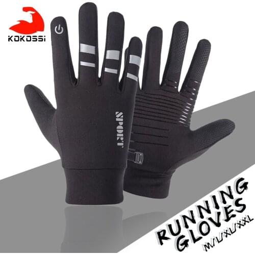 KoKossi Winter Outdoor Sports Running Glove Warm Touch Screen Gym Fitness Full Finger Gloves For Men Women Knitted Gloves
