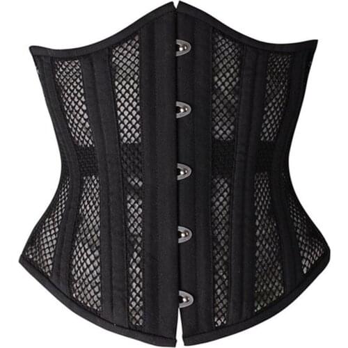 2016 Steel Corset Underbust Cupless Strong Black Corset White Body Shaper Super Quality Firm Waist Trainer Shaperwear