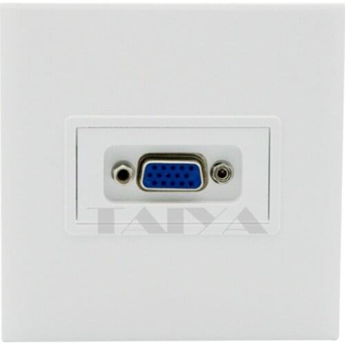 3+4 VGA wall plate with back side screw connectors