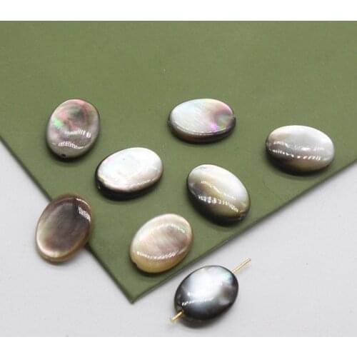 5pcs Natural Shell Double-sided Oval Water Drop Shell Beads Loose Beads for DIY Women Fashion Bracelet Necklace Earrings Jewelry