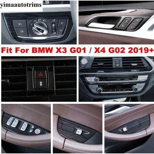 Stainless Steel Accessories For BMW X3 G01 2018 - 2021 X4 G02 2019 - 2021 Door Handle Bowl / Head Light Lamp Button Cover Trim