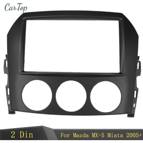 2 Din Car Audio Frame for Mazda MX-5 MX5 Miata 2005+ Dash Kit Stereo Adapter CD Trim Panel DVD Kit Fascia Facia
