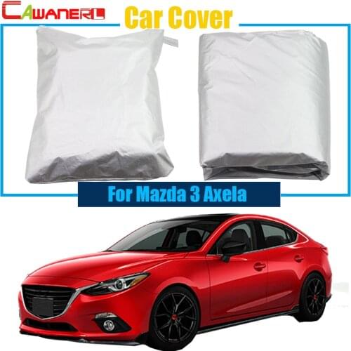 Cawanerl Car Cover UV Anti Sun Shade Rain Snow Resistant Protection Cover For Mazda 3 Axela